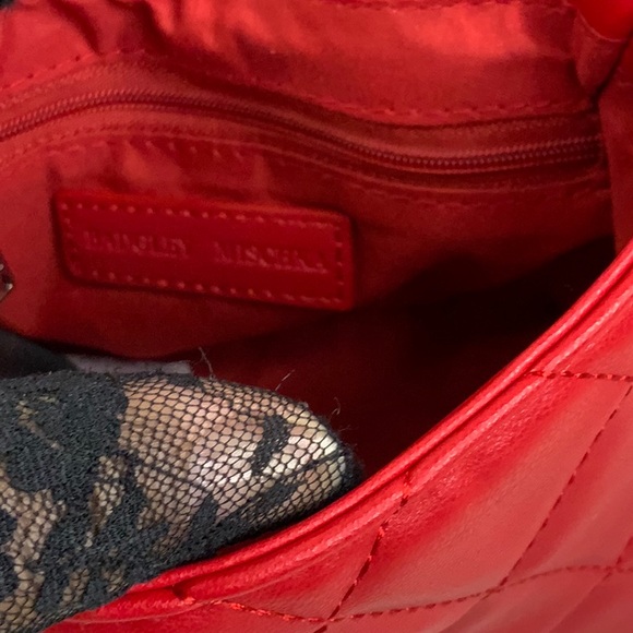 Badgley Mischka Red Quilted Handbag (NWT) - Picture 5 of 12